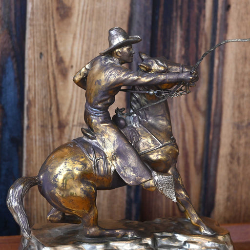 Vintage 1950's Cowboy Roping with a Gold finish Collectibles MISC