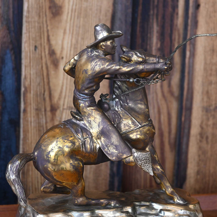 Vintage 1950's Cowboy Roping with a Gold finish Collectibles MISC