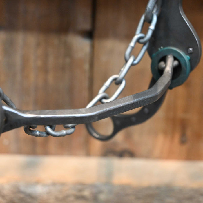 Paul Petska Square Mullen Bit w/ Copper Feather Concho