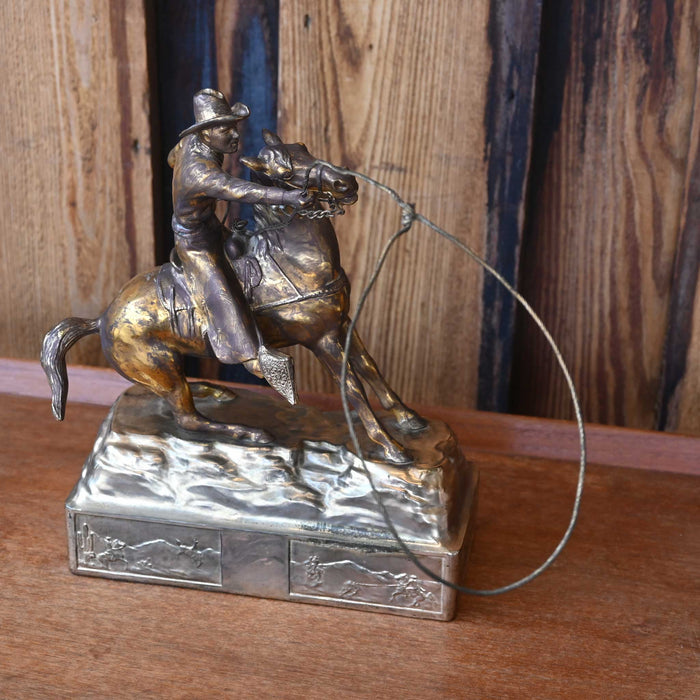 Vintage 1950's Cowboy Roping with a Gold finish Collectibles MISC