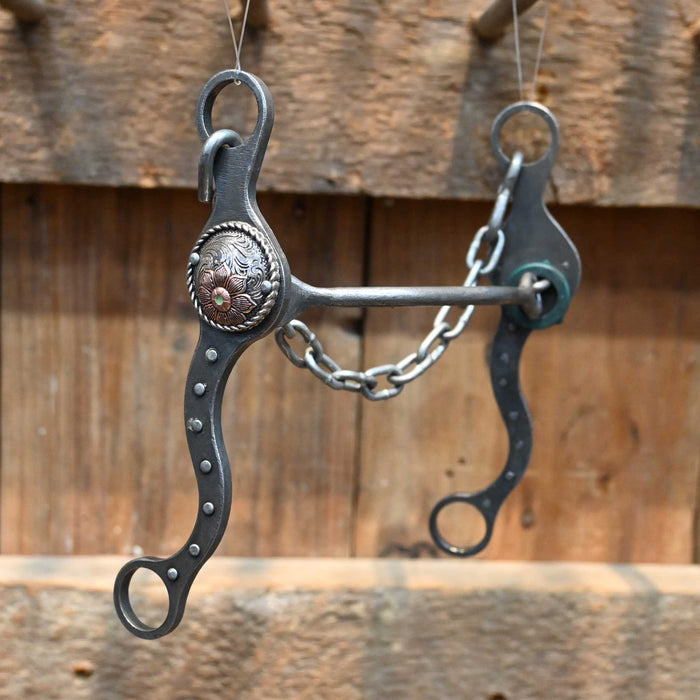 Paul Petska Mullen Bit w/ Copper Flower Concho