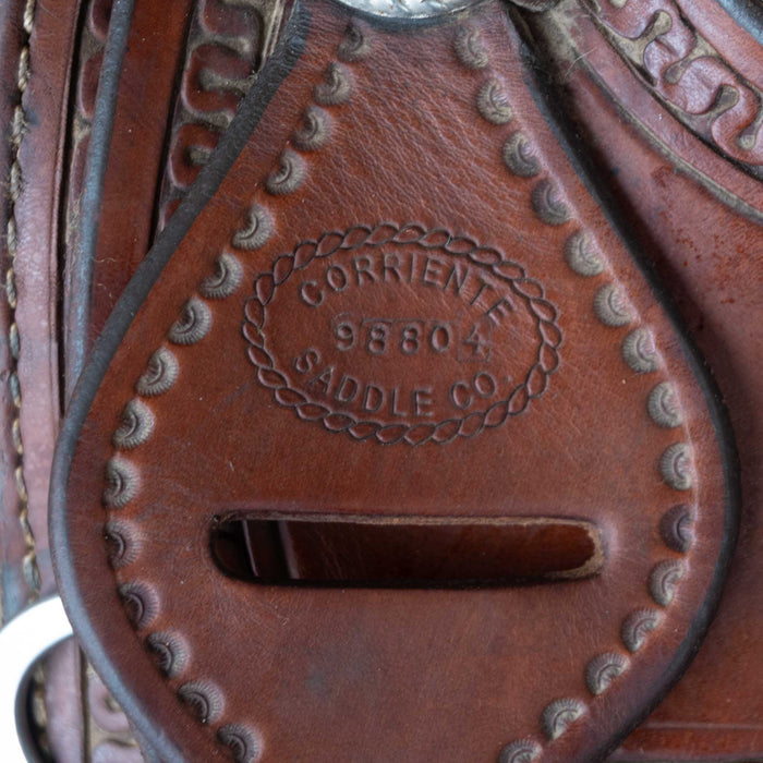 15.5" USED CORRIENTE TEAM ROPING SADDLE