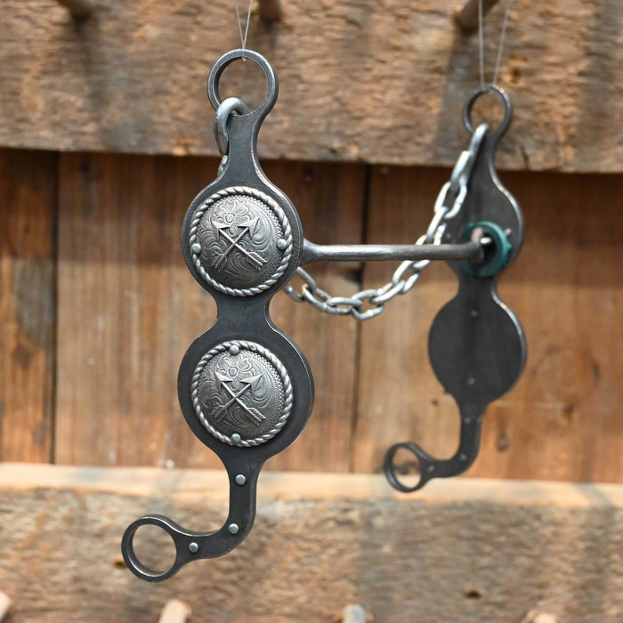 Paul Petska Mullen Bit w/ Silver Arrow Conchos