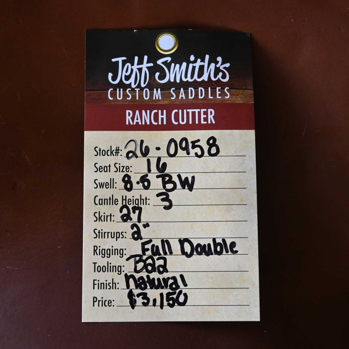 16" JEFF SMITH BUSTER WELCH RANCH CUTTER SADDLE