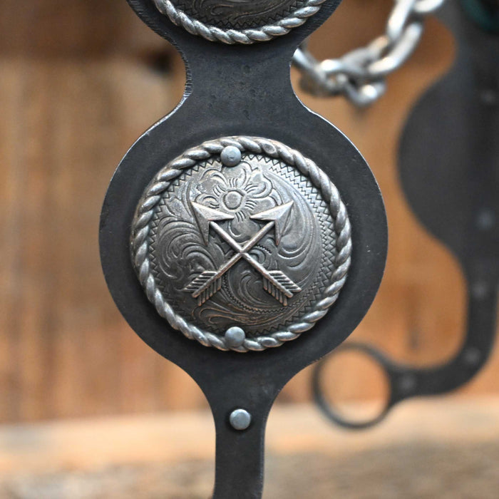 Paul Petska Mullen Bit w/ Silver Arrow Conchos