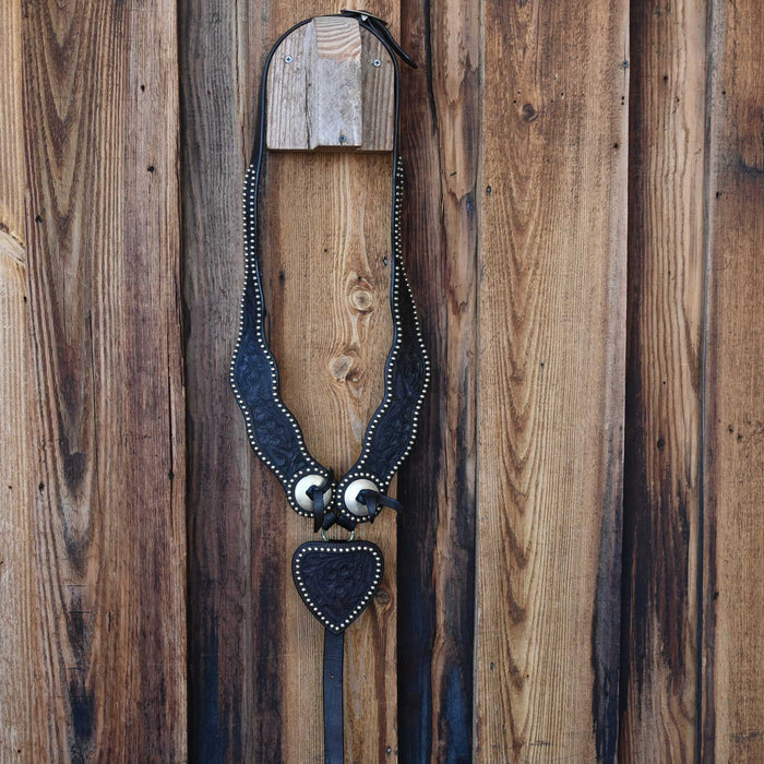 Beautiful Fully Tooled and Studded Vintage Breatcollar