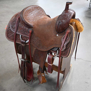 15" TESKEY'S PRO CUTTER RANCH CUTTER SADDLE Saddles TESKEY'S SADDLERY LLC   