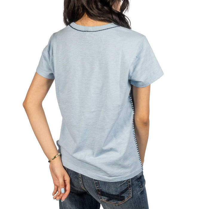 Dylan Contrast Stitch Crew Top WOMEN - Clothing - Tops - Short Sleeved Dylan