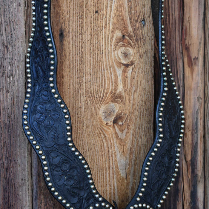 Beautiful Fully Tooled and Studded Vintage Breatcollar
