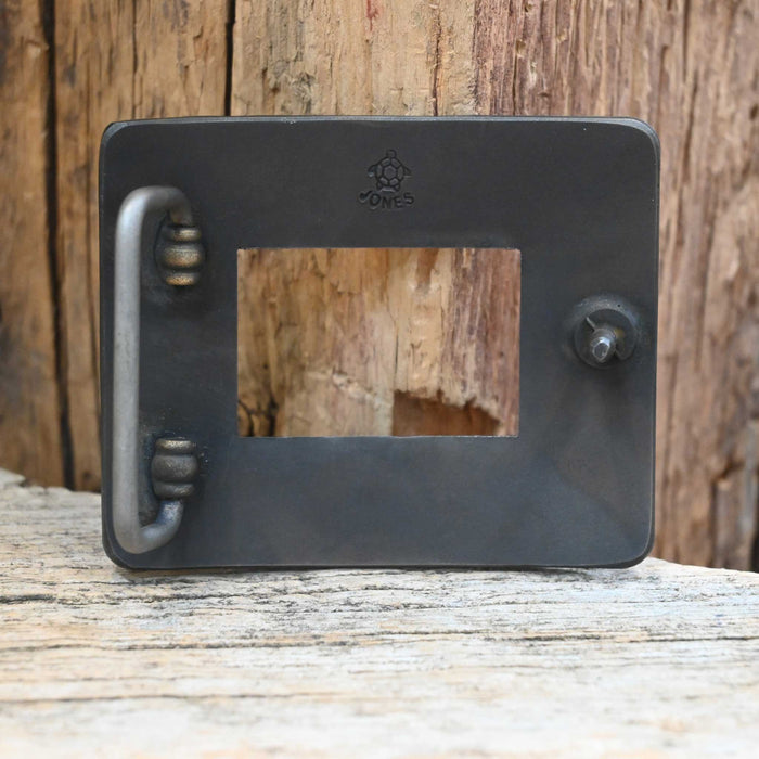 Turtle Jones Silver & Brass Belt Buckle
