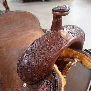 15" TESKEY'S PRO CUTTER RANCH CUTTER SADDLE Saddles TESKEY'S SADDLERY LLC   