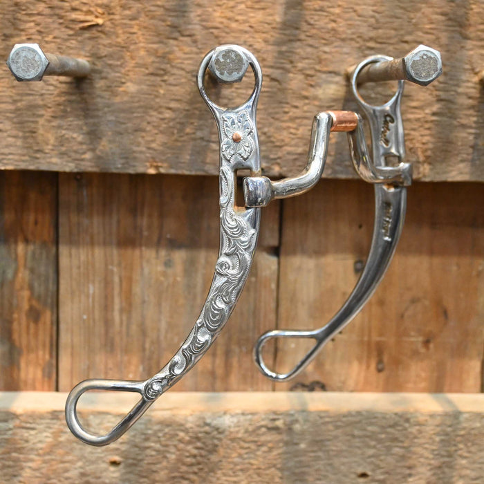 Cutrell Silver Mounted Hinge Port Bit w/Copper Roller