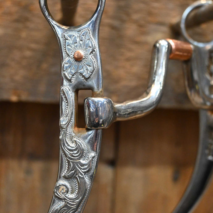 Cutrell Silver Mounted Hinge Port Bit w/Copper Roller