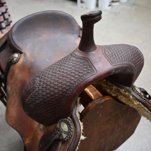 16.5" USED JEFF SMITH CUTTING SADDLE Saddles Jeff Smith   