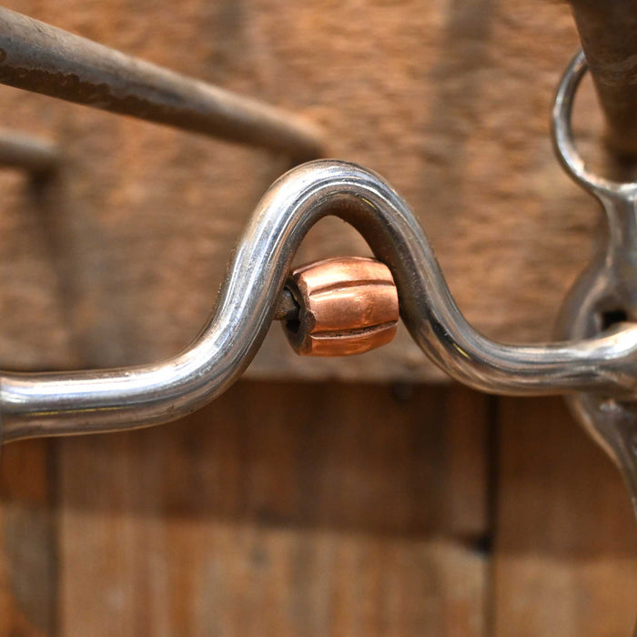 Cutrell Silver Mounted Solid Port Bit w/Copper Cricket