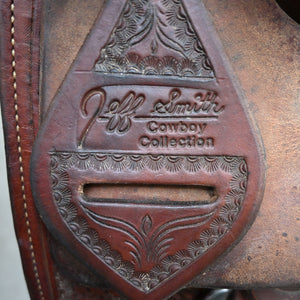 16.5" USED JEFF SMITH CUTTING SADDLE Saddles Jeff Smith   