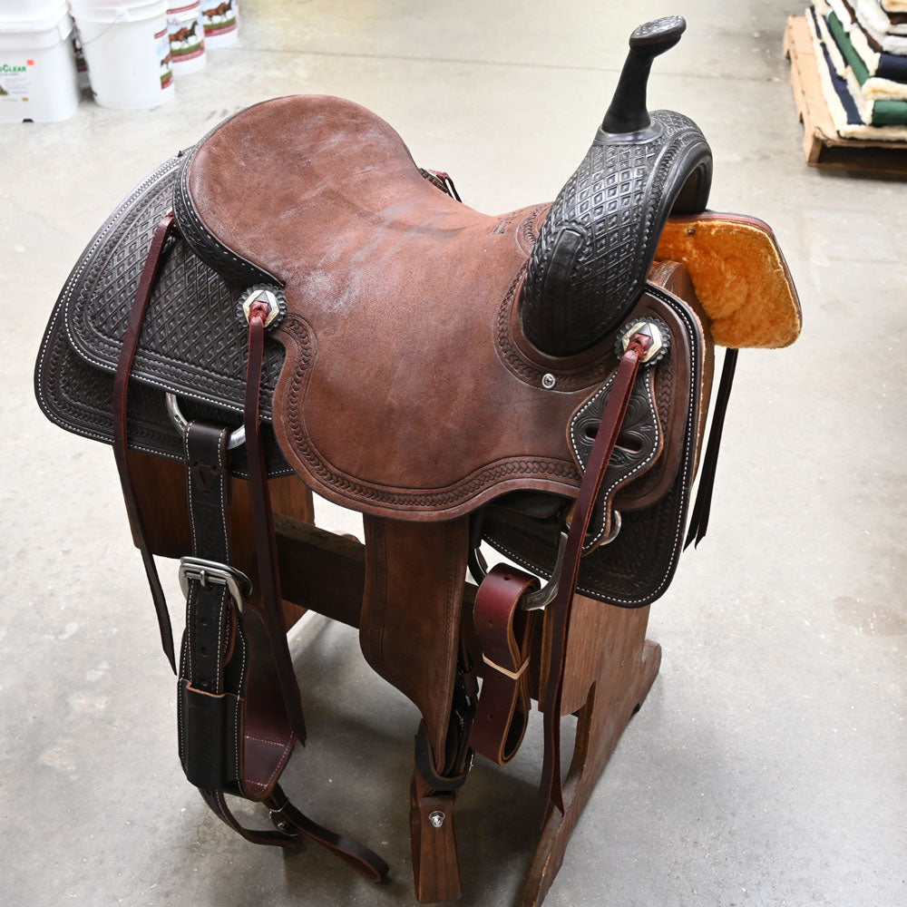 16" USED JEFF SMITH CUTTING SADDLE Saddles Jeff Smith   