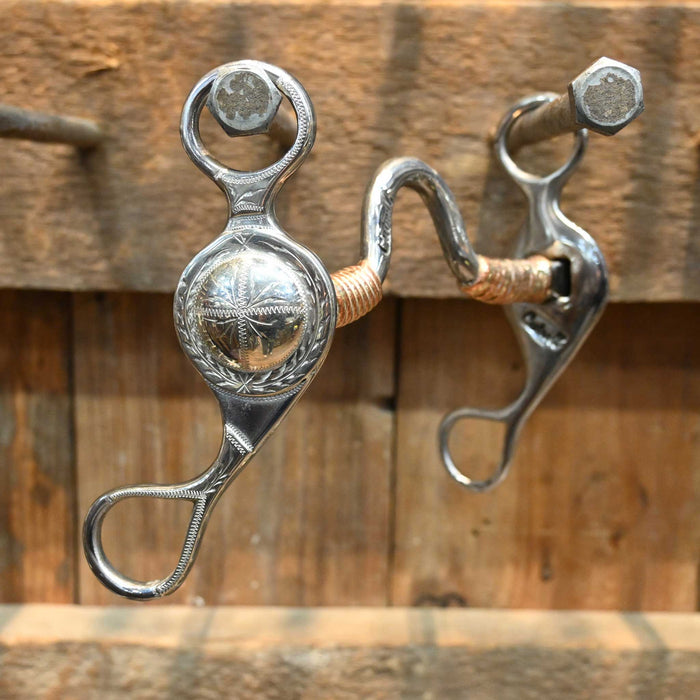 Cutrell Silver Mounted Copper Wrapped Solid Port Bit