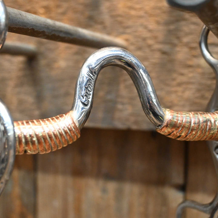 Cutrell Silver Mounted Copper Wrapped Solid Port Bit