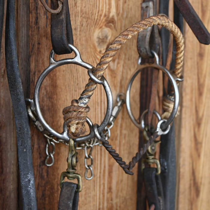 Combo Twisted Wire Snaffle Gag Bridle Rig Sale Barn misc