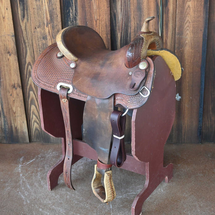 15" USED SRS BARREL SADDLE Saddles - Used SRS SADDLERY