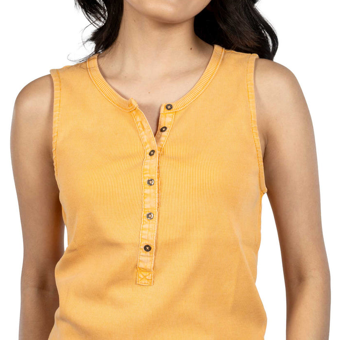 Dylan Rowan Rib Henley Sunset Tank WOMEN - Clothing - Tops - Sleeveless Dylan