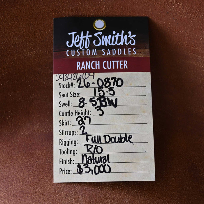 15.5" JEFF SMITH BUSTER WELCH RANCH CUTTER SADDLE
