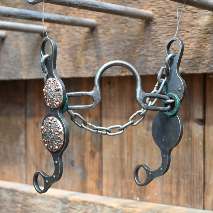 Paul Petska Solid Port Bit w/Silver Star Conchos