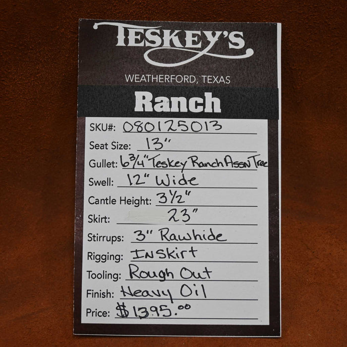 13" TESKEY'S YOUTH STRIP DOWN RANCH SADDLE Saddles - New Teskey's Saddlery