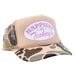 Happiest At Teskey's Trucker Cap - Beige Camo/Ivory/Pink TESKEY'S GEAR - Baseball Caps Teskey's