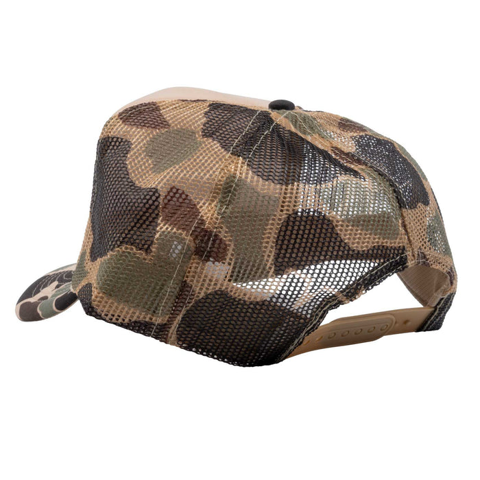 Happiest At Teskey's Trucker Cap - Beige Camo/Ivory/Pink TESKEY'S GEAR - Baseball Caps Teskey's