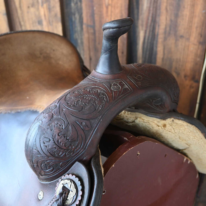 15.5" USED JEFF SMITH CUTTING SADDLE Saddles - Used Jeff Smith