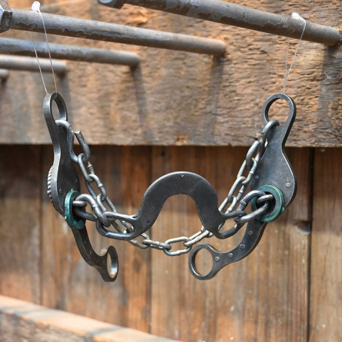 Paul Petska Washer Ported Chain Bit w/Silver Arrows Conchos