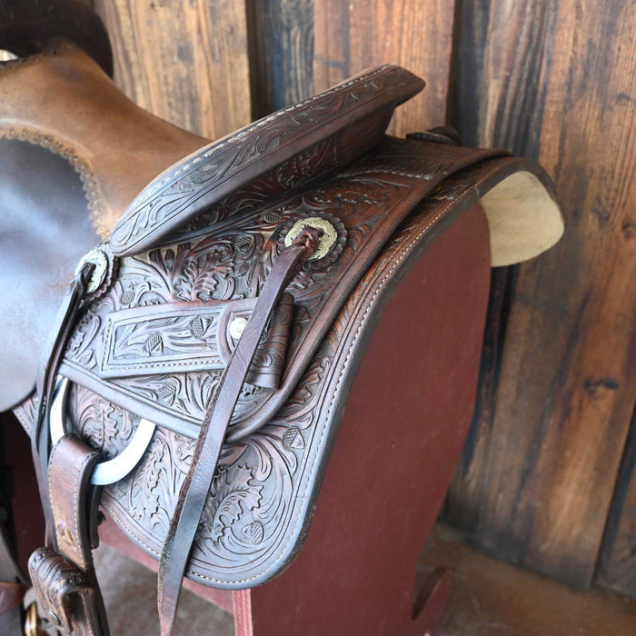 15.5" USED JEFF SMITH CUTTING SADDLE Saddles - Used Jeff Smith
