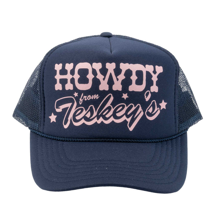 Howdy From Teskey's Trucker Cap - Navy/Light Peach TESKEY'S GEAR - Baseball Caps Teskey's