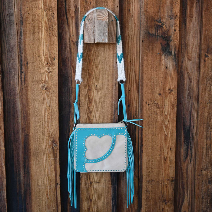 Handmade Selina Pool Turquoise Chap Purse