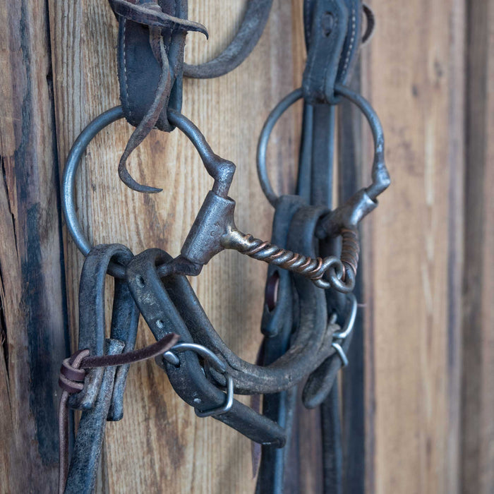 Twisted Wire Copper Snaffle Bridle Rig w/Browband Headstall