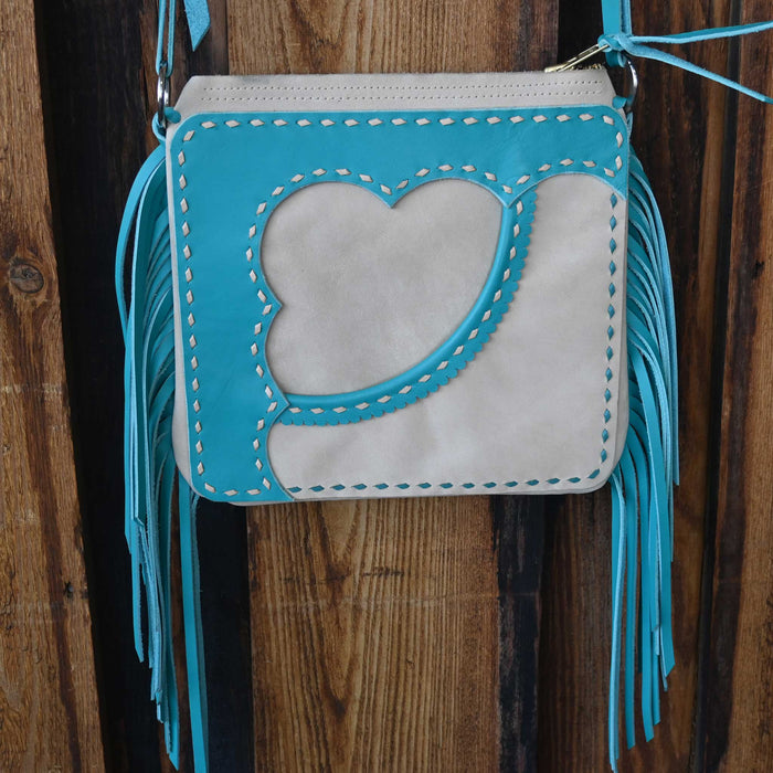 Handmade Selina Pool Turquoise Chap Purse