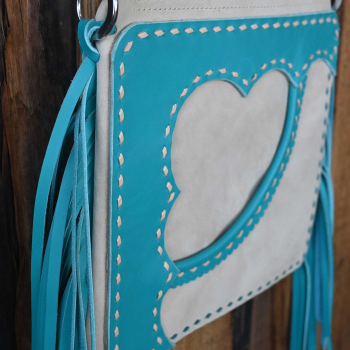 Handmade Selina Pool Turquoise Chap Purse