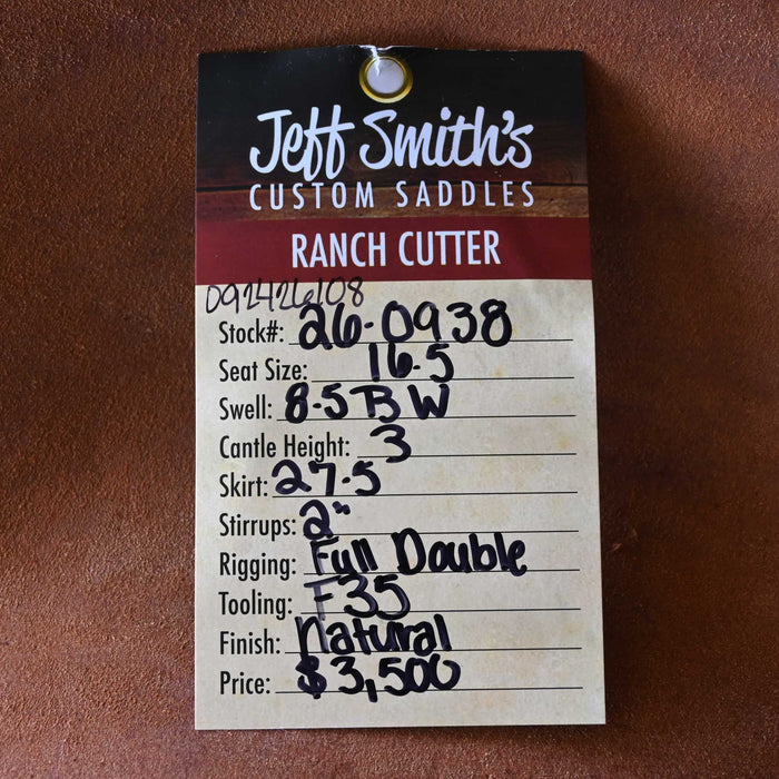 16.5" JEFF SMITH BUSTER WELCH RANCH CUTTER SADDLE
