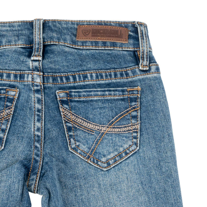 Rock & Roll Denim Girl's Curved Embroidered Bootcut Jean KIDS - Girls - Clothing - Jeans Panhandle