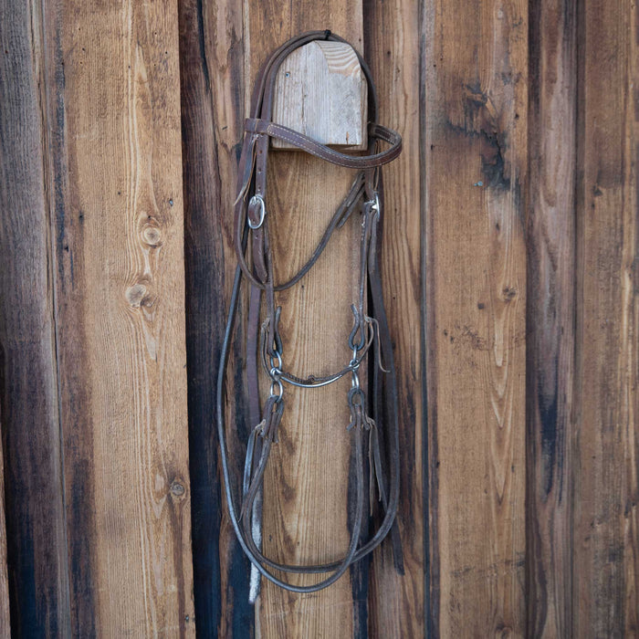 Cow Horse Supply Twisted Wire Snaffle Bridle Rig w/Browband Headstall
