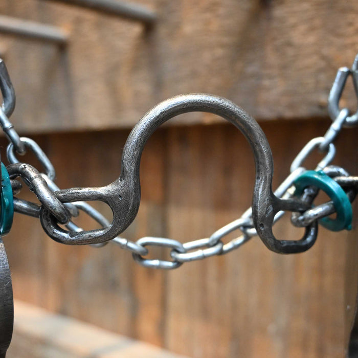 Paul Petska Ported Chain Bit w/ Gold Cross Conchos Tack - Bits Paul Petska