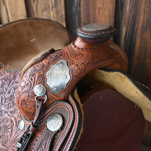 15" USED CIRCLE Y RICHARD SHRAKE'S RESISTANCE FREE EQUITATION SHOW SADDLE Saddles - Used Circle Y Saddlery
