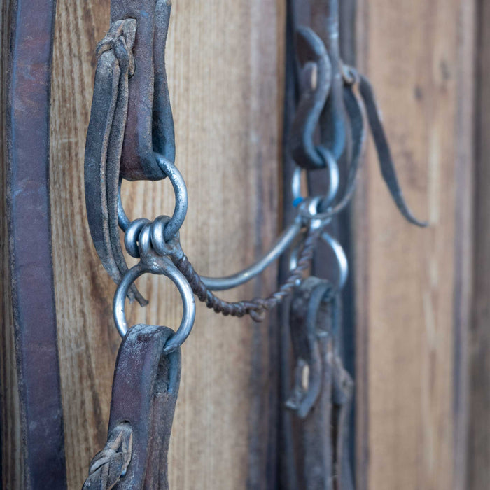 Cow Horse Supply Twisted Wire Snaffle Bridle Rig w/Browband Headstall
