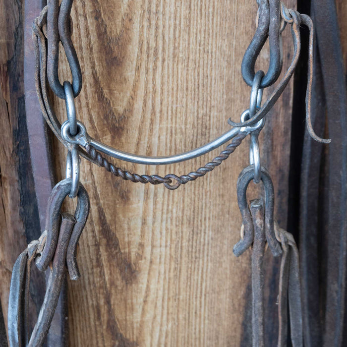 Cow Horse Supply Twisted Wire Snaffle Bridle Rig w/Browband Headstall