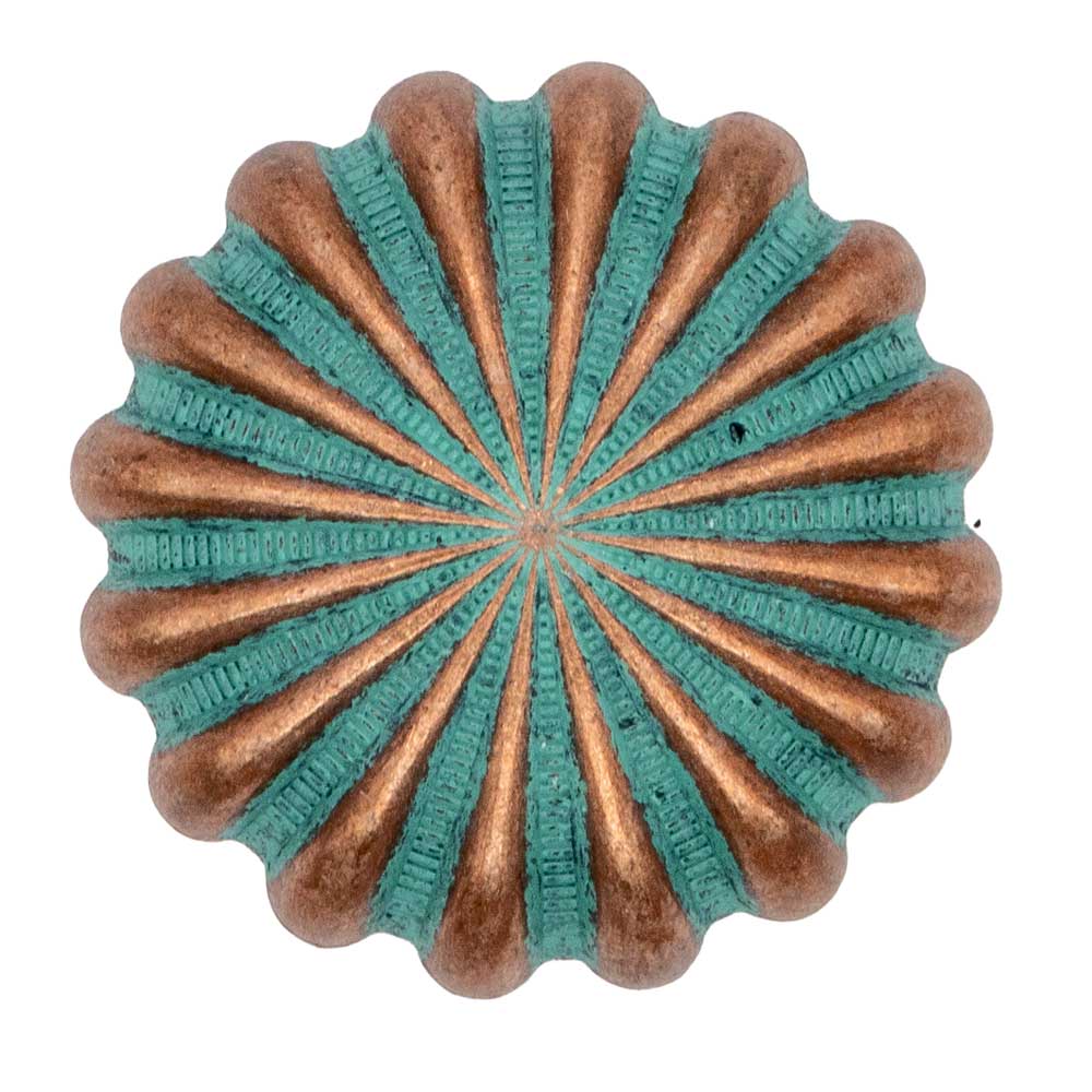 Copper and Turquoise Pinwheel Concho Tack - Conchos & Hardware MISC   