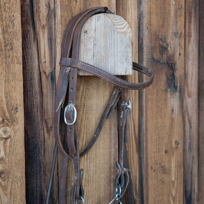 Cow Horse Supply Twisted Wire Snaffle Bridle Rig w/Browband Headstall