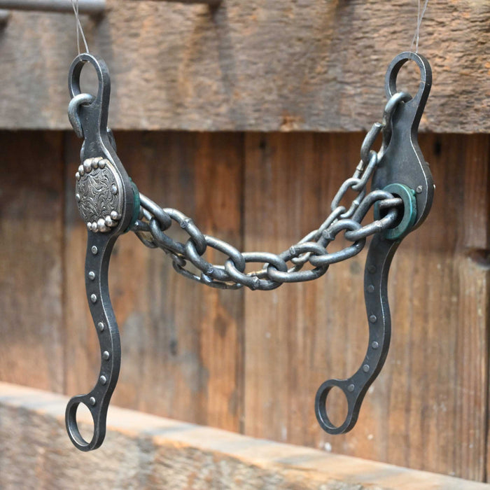 Paul Petska Chain Bit w/Silver Dotted Concho