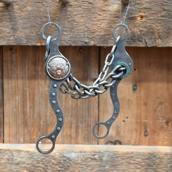 Paul Petska Chain Bit w/Copper Flower Concho